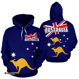 Hoodie Australian Flag Hoodie Kangaroo Aussie Southern Cross Unisex
