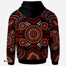 Aboriginal Personalised Zip Up Hoodie Aboriginal Lizard With Dot Painting Patterns