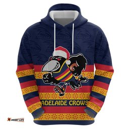 afl adelaide christmas personalised hoodie with crows mascot