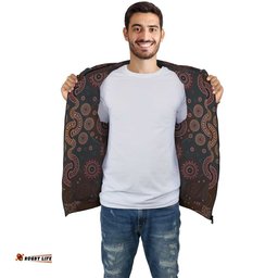 Aboriginal Hoodie, Circle Dot Painting Pullover 02