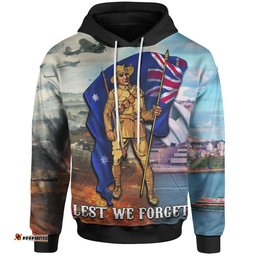 ANZAC Hoodie Australian Soldier