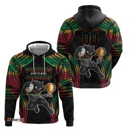 custom panthers champion grand final 2024 hoodie with polynesian style