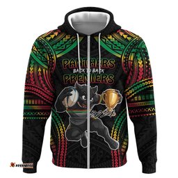 custom panthers champion grand final 2024 hoodie with polynesian style