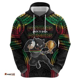 custom panthers champion grand final 2024 hoodie with polynesian style