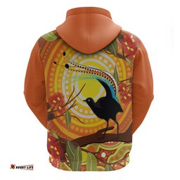 australia superb lyrebird hoodie aboriginal art