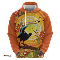 australia superb lyrebird hoodie aboriginal art
