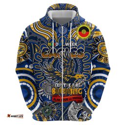 custom west coast eagles naidoc week 2024 hoodie mascot football dt02