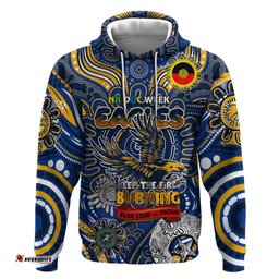 custom west coast eagles naidoc week 2024 hoodie mascot football dt02