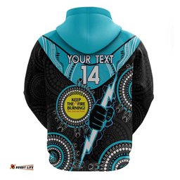 custom afl power naidoc week hoodie keep the fire burning indigenous art