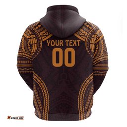 custom broncos rugby hoodie with polynesian style