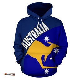 Hoodie Kangaroo Hoodie Wave Flag Color Unisex