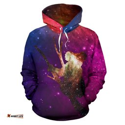 Hoodie Koala Hoodie Galaxy Style Unisex