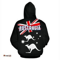 hoodie kangaroo hoodie australian flag unisex
