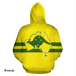 Hoodie Australian Coat Of Arms Hoodie Map Kangaroo All Over Print Unisex