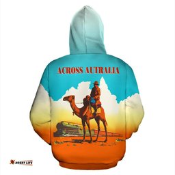 Hoodie Camel In Australia Hoodie Australian Railway All Over Print Unisex