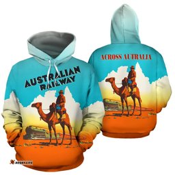 Hoodie Camel In Australia Hoodie Australian Railway All Over Print Unisex