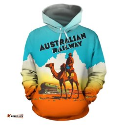 Hoodie Camel In Australia Hoodie Australian Railway All Over Print Unisex