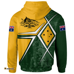 Hoodie Aussie Flag Green