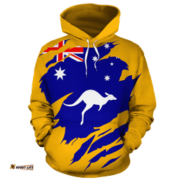 Hoodie Aus Flag Hoodie Kangaroo Map Ver01 Unisex