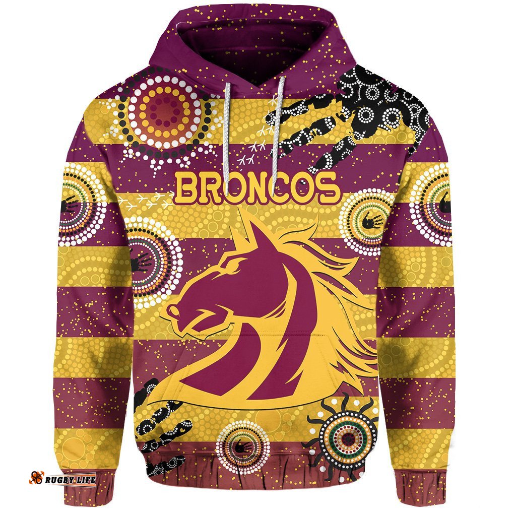 brisbane broncos hoodie indigenous country style no1