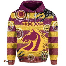 brisbane broncos hoodie indigenous country style no1