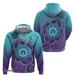 australia indigenous hoodie suicide prevention month ribbon aboriginal art