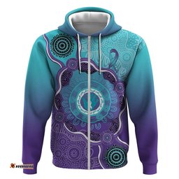 australia indigenous hoodie suicide prevention month ribbon aboriginal art