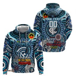 custom carlton blues naidoc week 2024 hoodie mascot football dt02