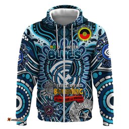 custom carlton blues naidoc week 2024 hoodie mascot football dt02