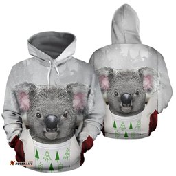 australia christmas hoodie koala hoodie merry christmas all over print unisex