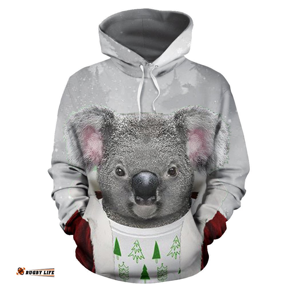 australia christmas hoodie koala hoodie merry christmas all over print unisex