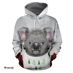australia christmas hoodie koala hoodie merry christmas all over print unisex