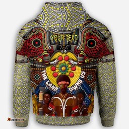Custom Text The Land Owns Us Aboriginal Hoodie