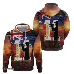 australia rememberance day hoodie 11 november poppy field with last post