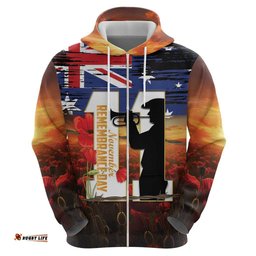 australia rememberance day hoodie 11 november poppy field with last post
