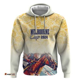 melbourne horse racing hoodie yellow rose champion