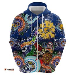 custom naidoc week 2024 west coast eagles hoodie australia aboriginal dot painting dt02