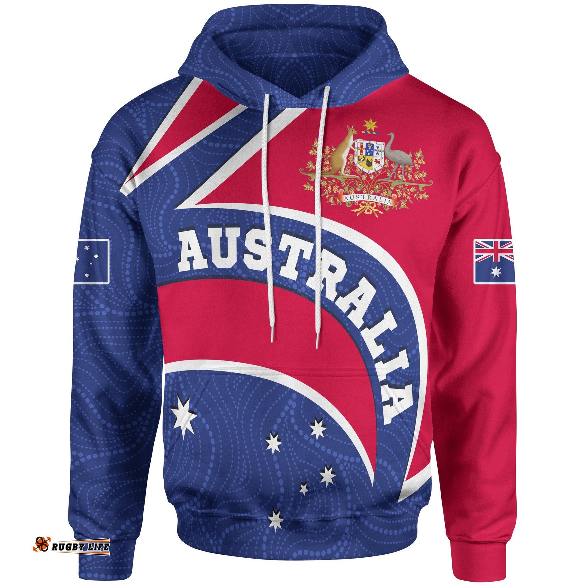 Aboriginal Hoodie Australia Flag and Coat of Arms Unisex