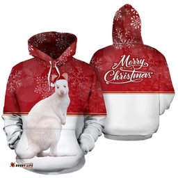 Australia Christmas Hoodie White Kangaroo Hoodie Australian Unisex