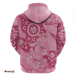 australia indigenous hoodie breast cancer pink aboriginal butterfly