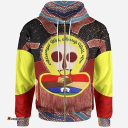 aboriginal and torres strait islander zip up hoodie naidoc style