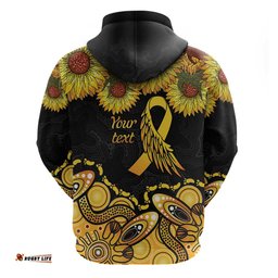 be bold go gold aboriginal ribbon childhood personalised hoodie