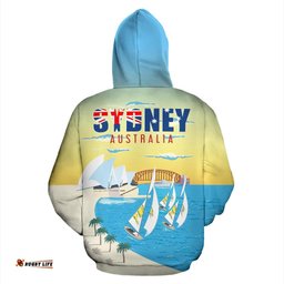 Hoodie Sydney Australia Hoodie Sailing Sydney Opera All Over Print Unisex