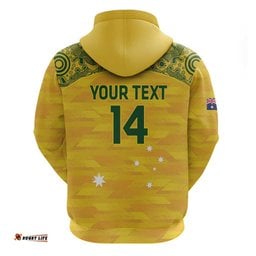 custom australia matildas hoodie national color indigenous art