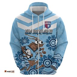 custom nsw blues cockroach blooded aboriginal inspired hoodie