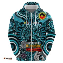 custom port adelaide power naidoc week 2024 hoodie mascot football dt02