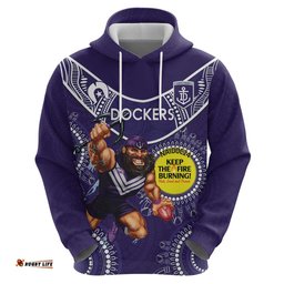 custom afl dockers naidoc week hoodie keep the fire burning indigenous art