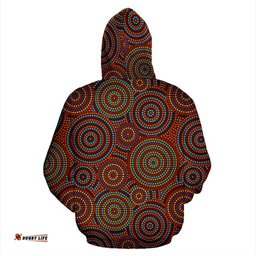 aboriginal hoodie circle dot painting