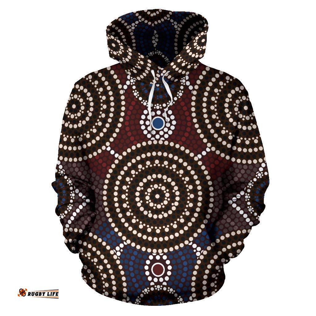 aboriginal hoodie circle dot painting