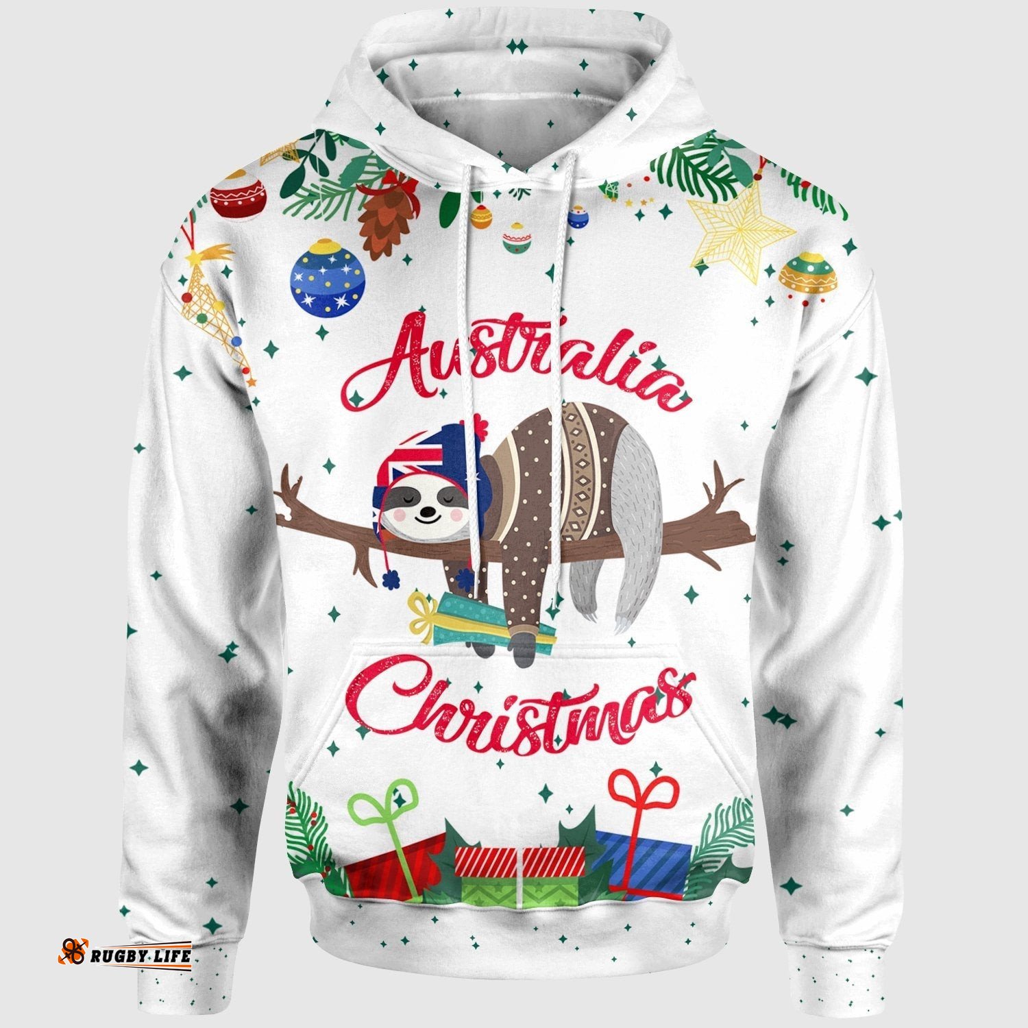 Australia Christmas Hoodie White Merry Christmas